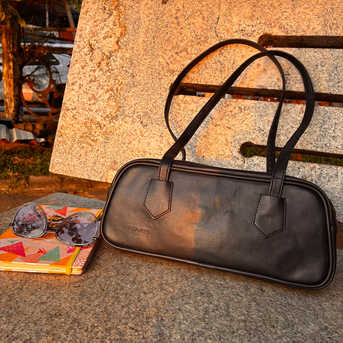 Trendy black hand bags